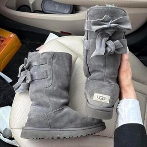 UGG Australia Allegra Gray Bow Boots